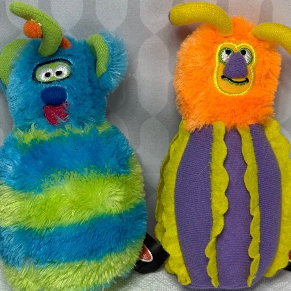 Replacement Melissa and Doug Monster Bowling Plush Toys Set‎ of 2 Blue Green